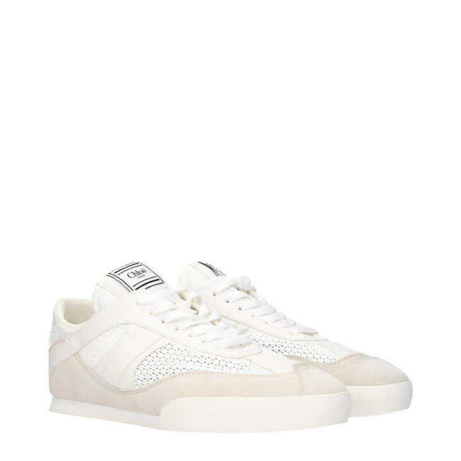 Chloé White Fabric Low Tops Chloé