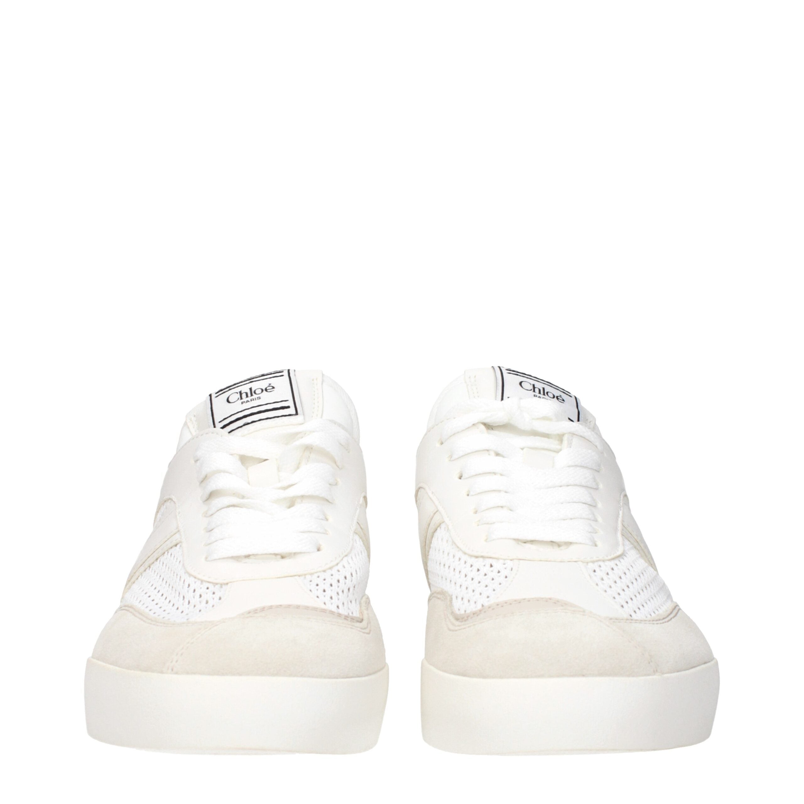 Chloé White Fabric Low Tops Chloé