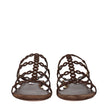 Aquazzura Brown Leather Flat Sandals Aquazzura