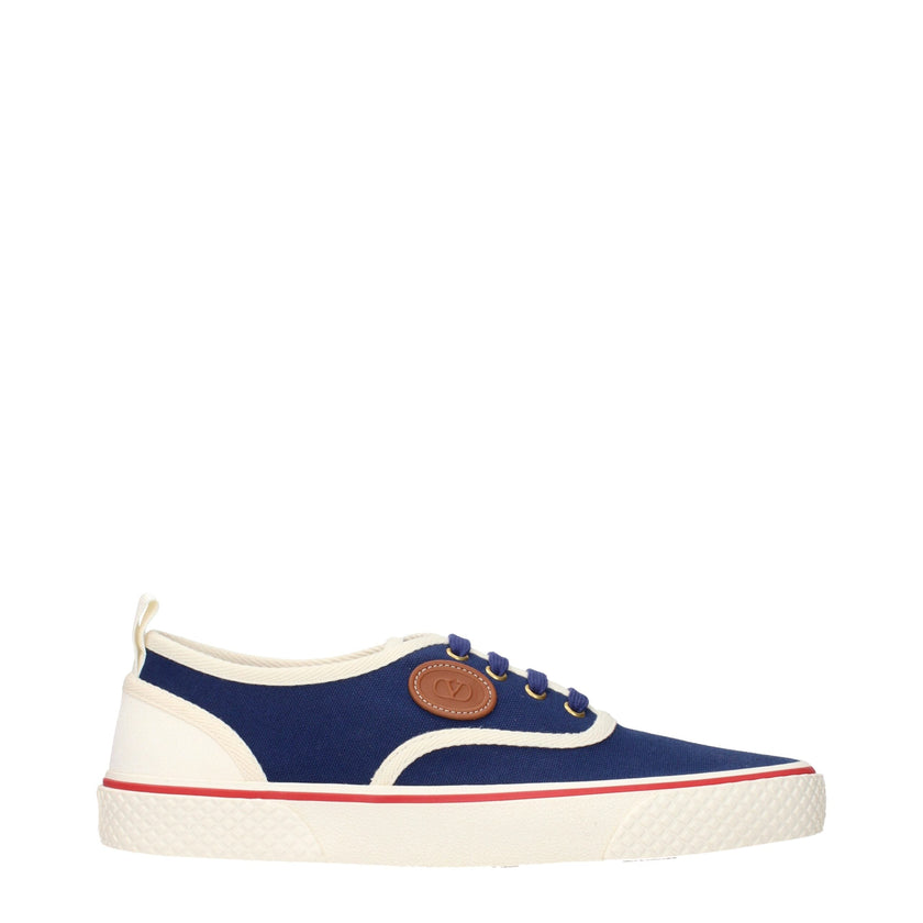 Valentino Garavani Blue Fabric Low Top Sneakers Valentino Garavani