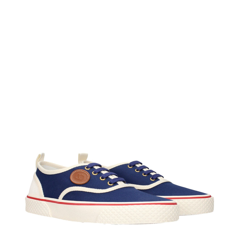Valentino Garavani Blue Fabric Low Top Sneakers Valentino Garavani