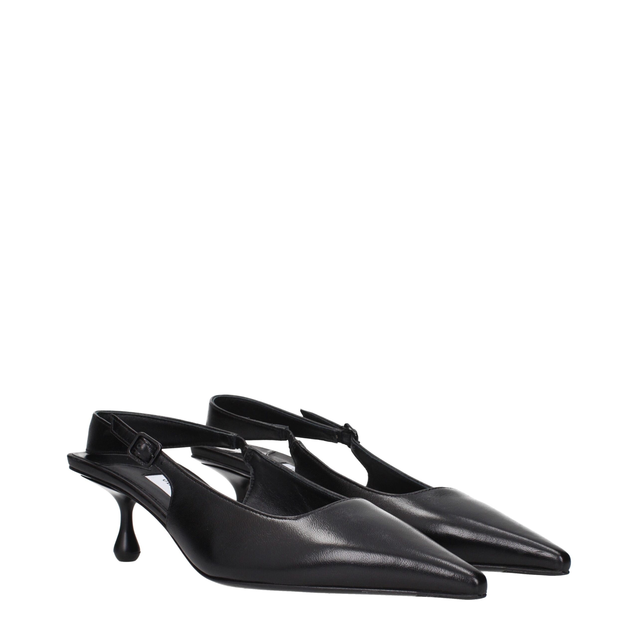 Jimmy Choo Black Leather Flat Sandals Jimmy Choo