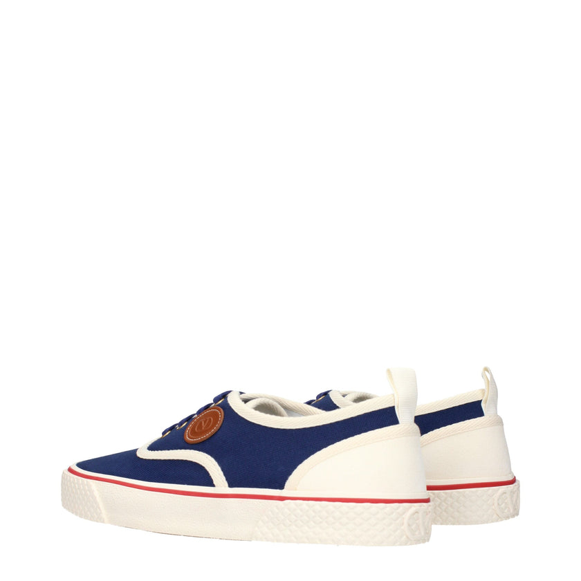 Valentino Garavani Blue Fabric Low Top Sneakers Valentino Garavani