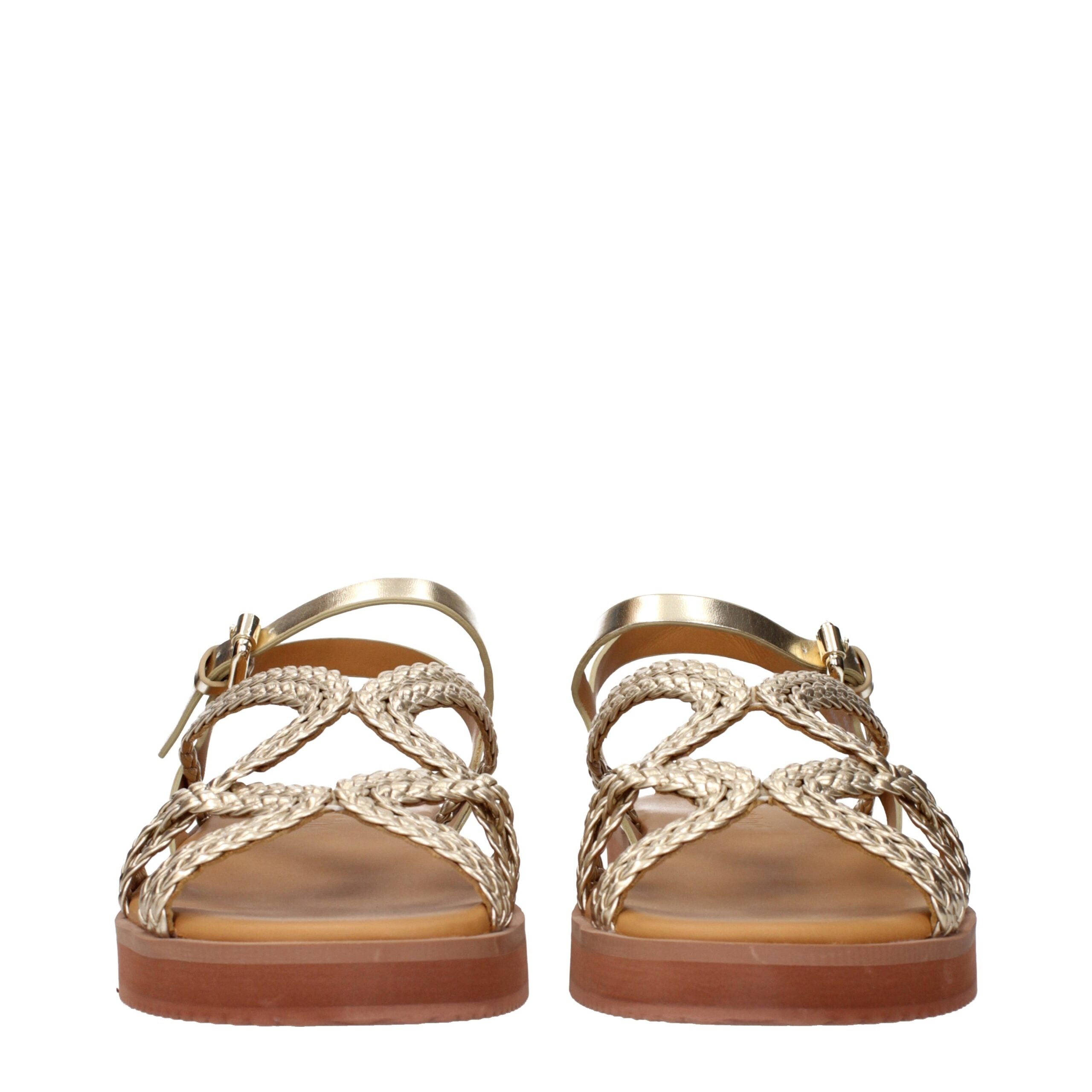 See By Chloé Gold Polyethylene Flat Sandals See By Chloé