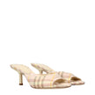 Burberry Pink Fabric Stiletto Heels Sandals Burberry
