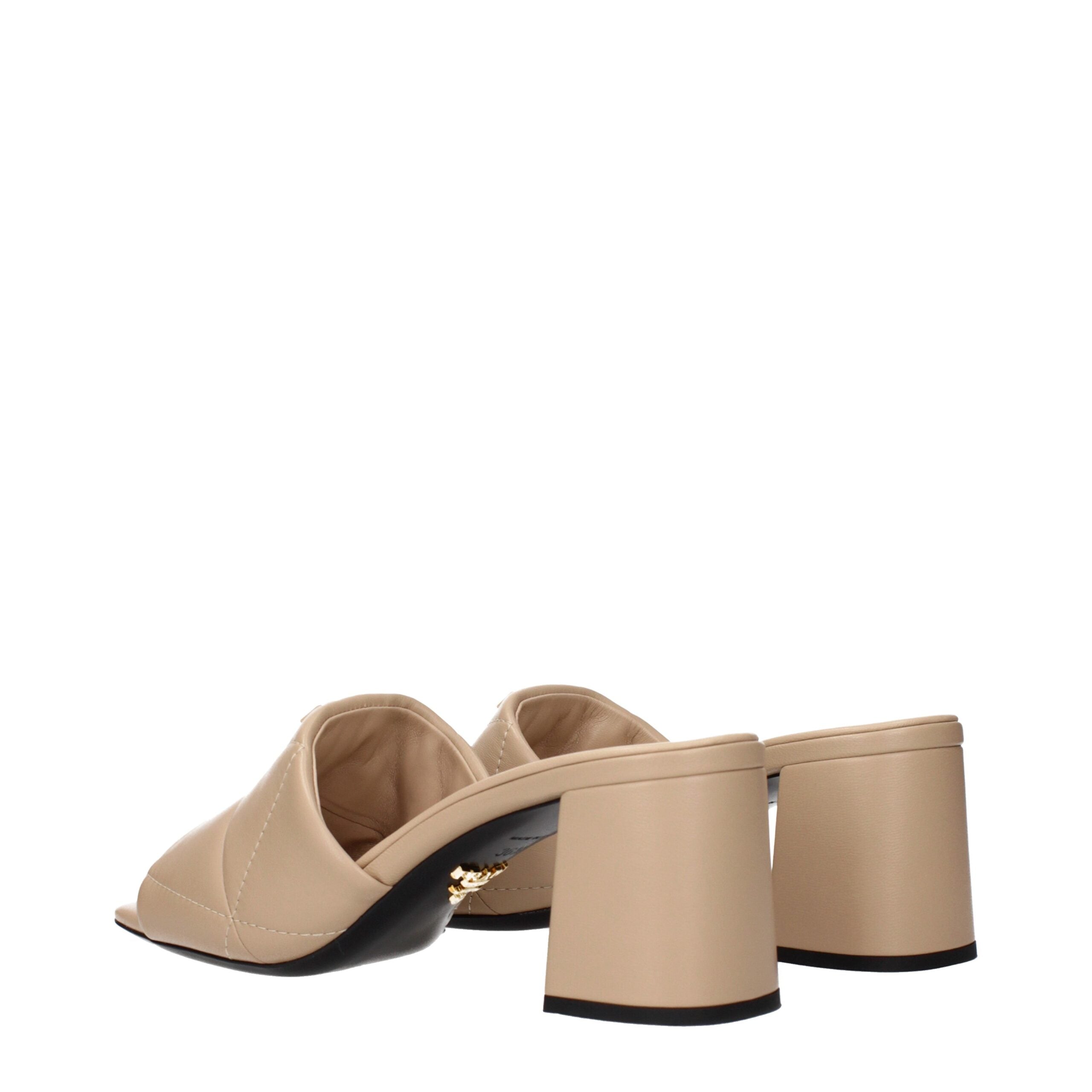 Prada Beige Leather Slippers Sandals Prada
