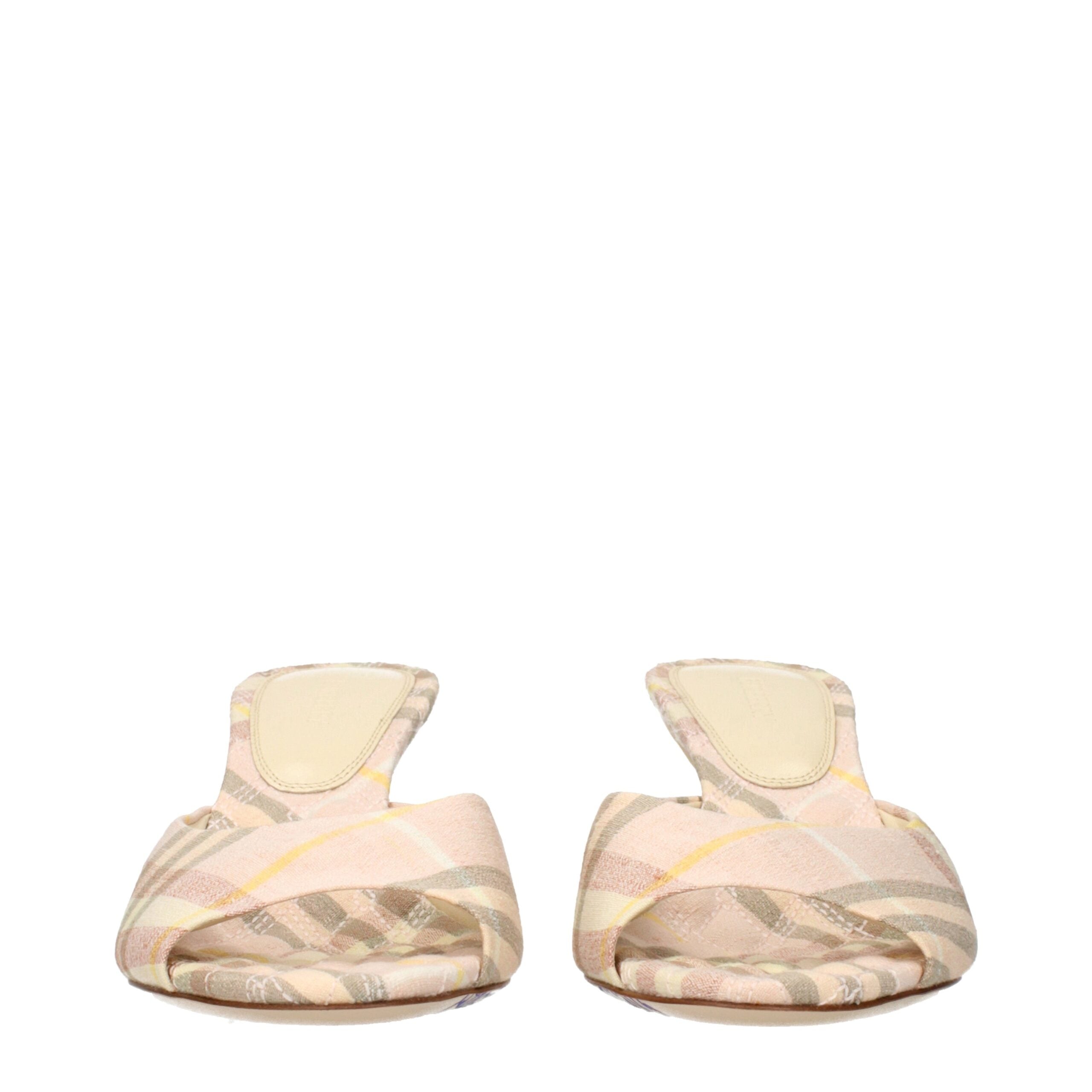 Burberry Pink Fabric Stiletto Heels Sandals Burberry