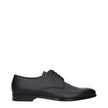 Prada Black Leather Oxfords And Derbies Prada