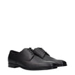 Prada Black Leather Oxfords And Derbies Prada