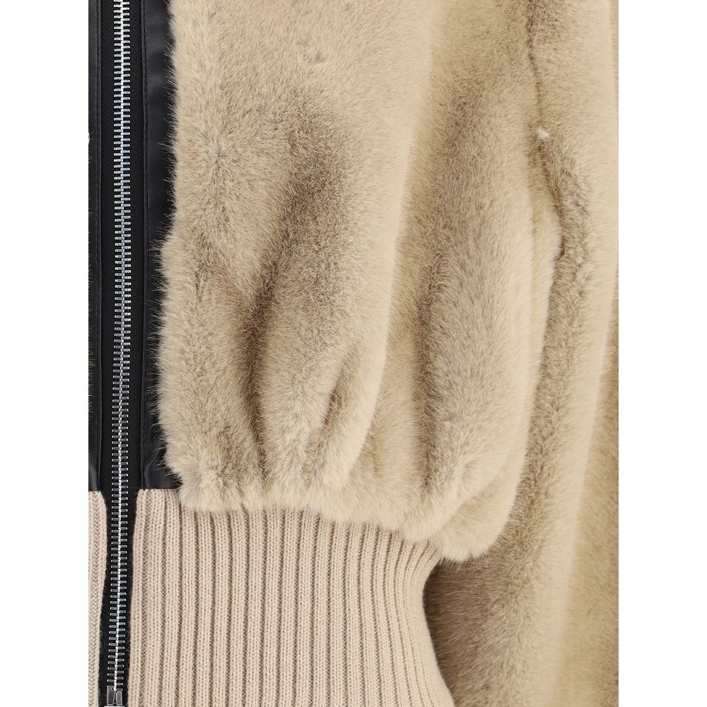 PINKO Faux fur bomber Jacket PINKO