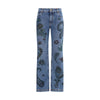 Etro Flower and bee print flare Jeans Etro