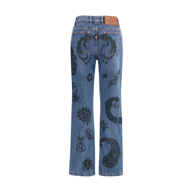 Etro Flower and bee print flare Jeans Etro