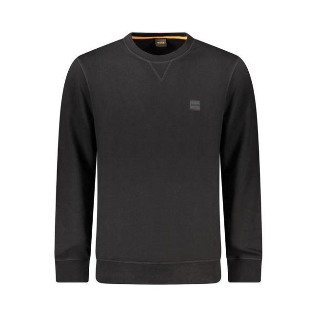 Hugo Boss Black Cotton Men Sweater Hugo Boss