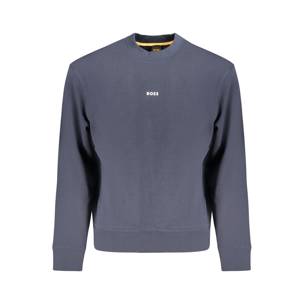 Hugo Boss Blue Cotton Men Sweater Hugo Boss