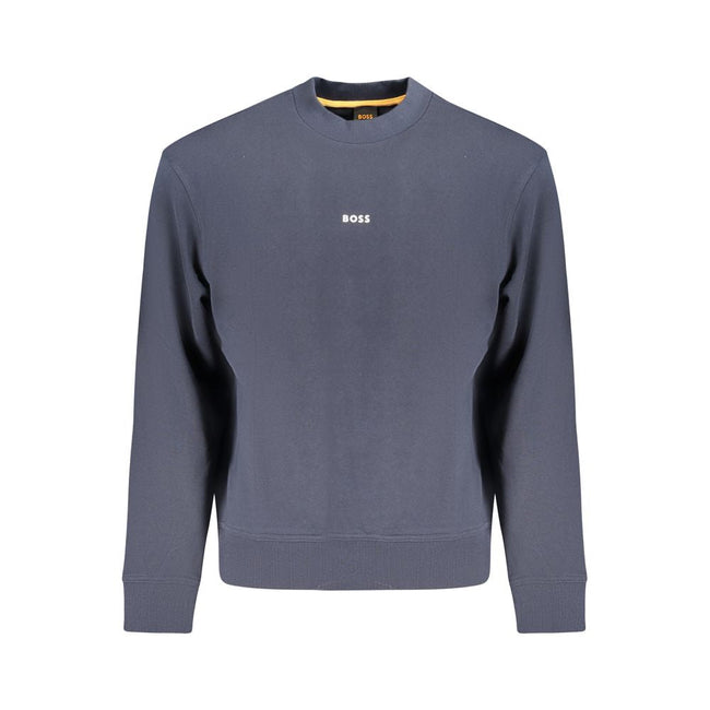 Hugo Boss Blue Cotton Men Sweater Hugo Boss