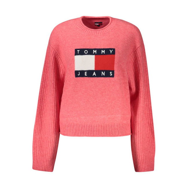 Tommy Hilfiger Pink Wool Women Sweater Tommy Hilfiger