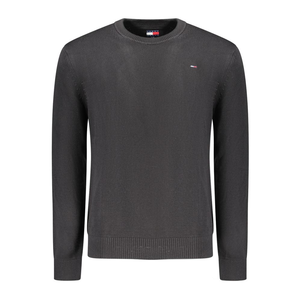 Tommy Hilfiger Black Cotton Men Sweater Tommy Hilfiger