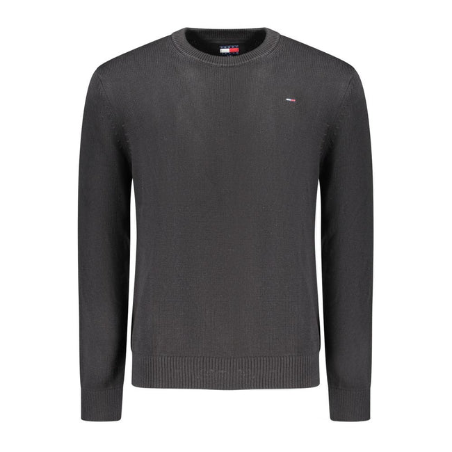 Tommy Hilfiger Black Cotton Men Sweater Tommy Hilfiger