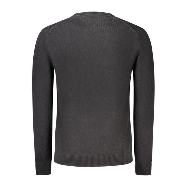 Tommy Hilfiger Black Cotton Men Sweater Tommy Hilfiger