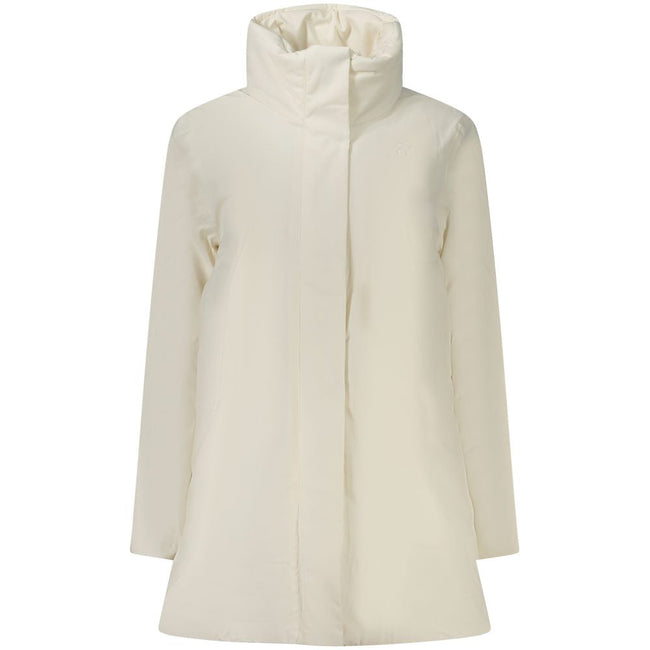 K-WAY White Nylon Jackets & Coat K-WAY