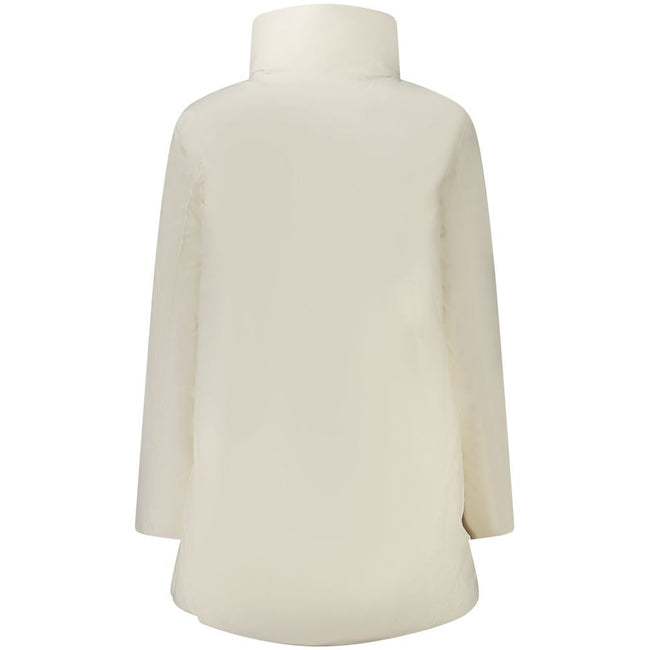 K-WAY White Nylon Jackets & Coat K-WAY