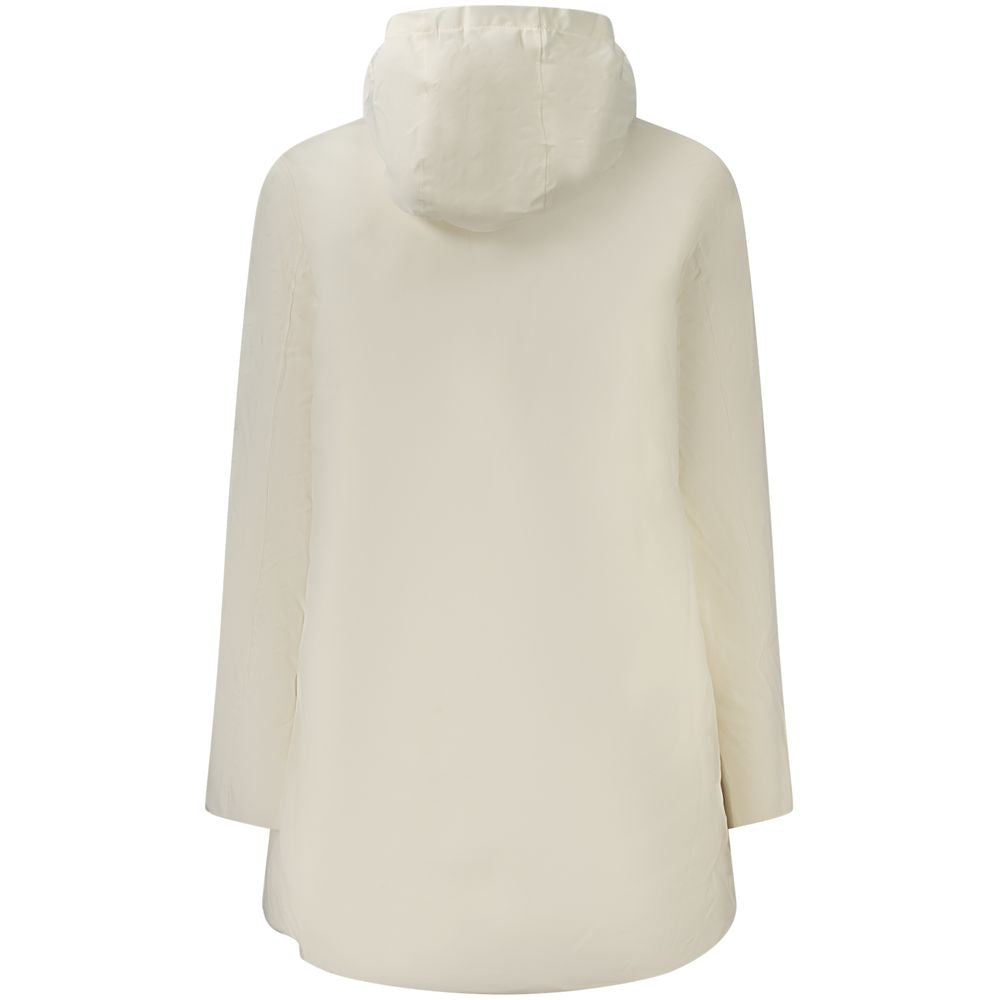 K-WAY White Nylon Jackets & Coat K-WAY