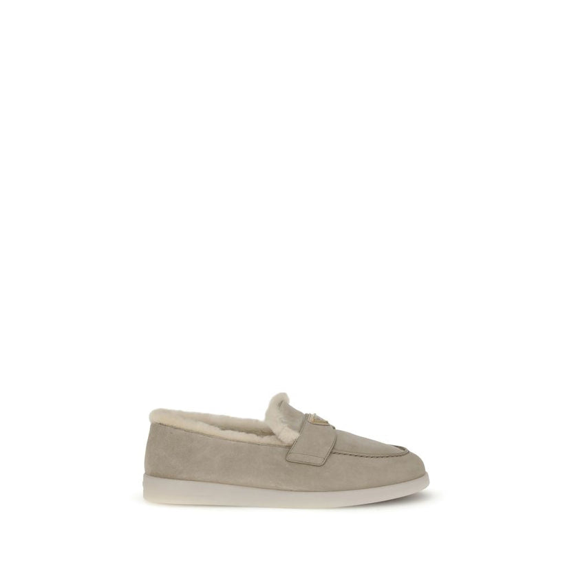 Prada Beige Rubber Slip-On Loafers Prada