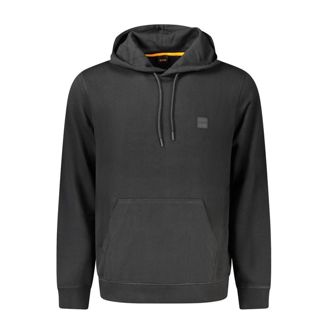 Hugo Boss Black Cotton Men Sweater Hugo Boss