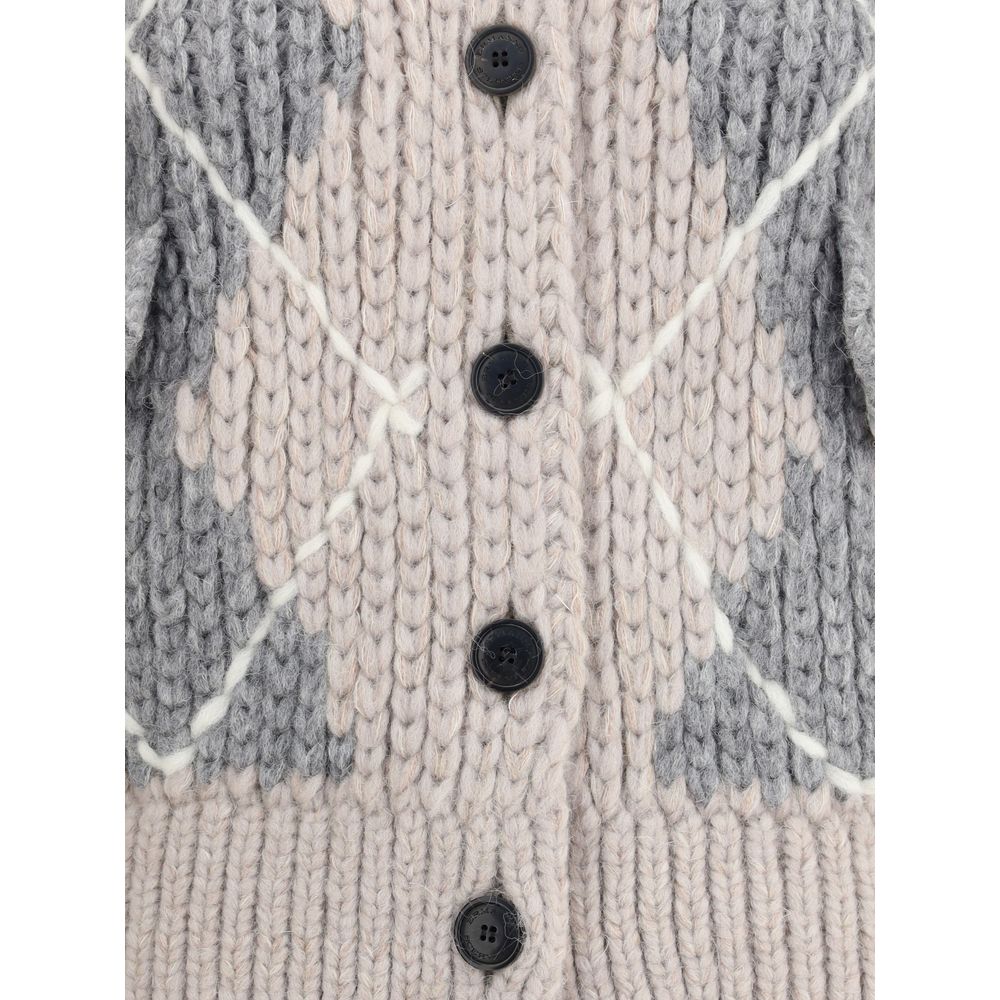 Ermanno Scervino Wool argyle-patterned Cardigan Ermanno Scervino