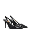 Versace Black Leather High Heel Pumps Versace