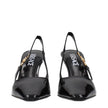 Versace Black Leather High Heel Pumps Versace