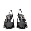 Versace Black Leather High Heel Pumps Versace