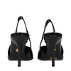 Versace Black Leather High Heel Pumps Versace