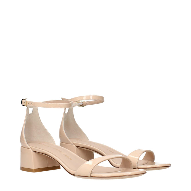 Stuart Weitzman Beige Leather Flat Sandals Stuart Weitzman