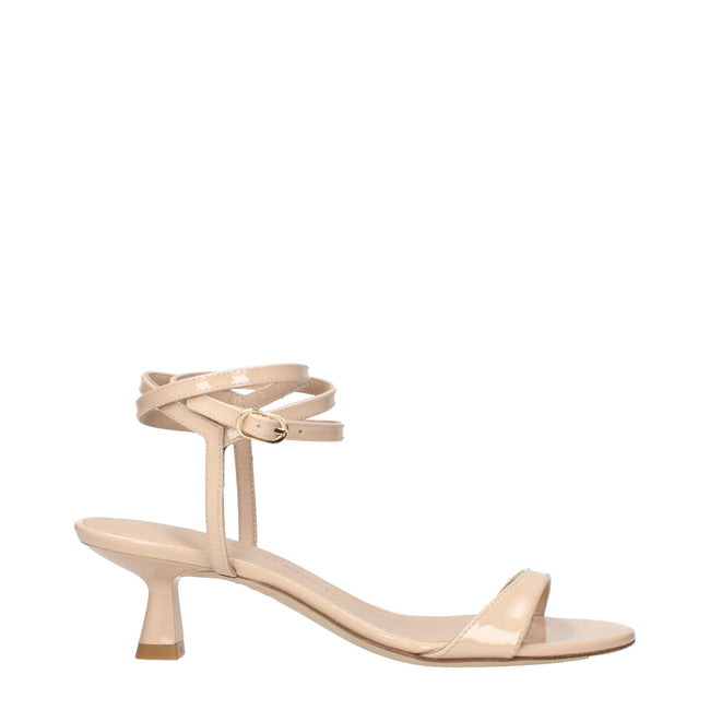 Stuart Weitzman Beige Leather Stiletto Heels Sandals Stuart Weitzman