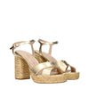 Stuart Weitzman Gold Leather Platforms Stuart Weitzman
