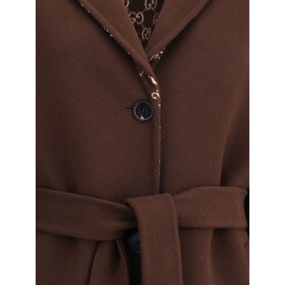 Gucci Silk and wool reversible Coat Gucci