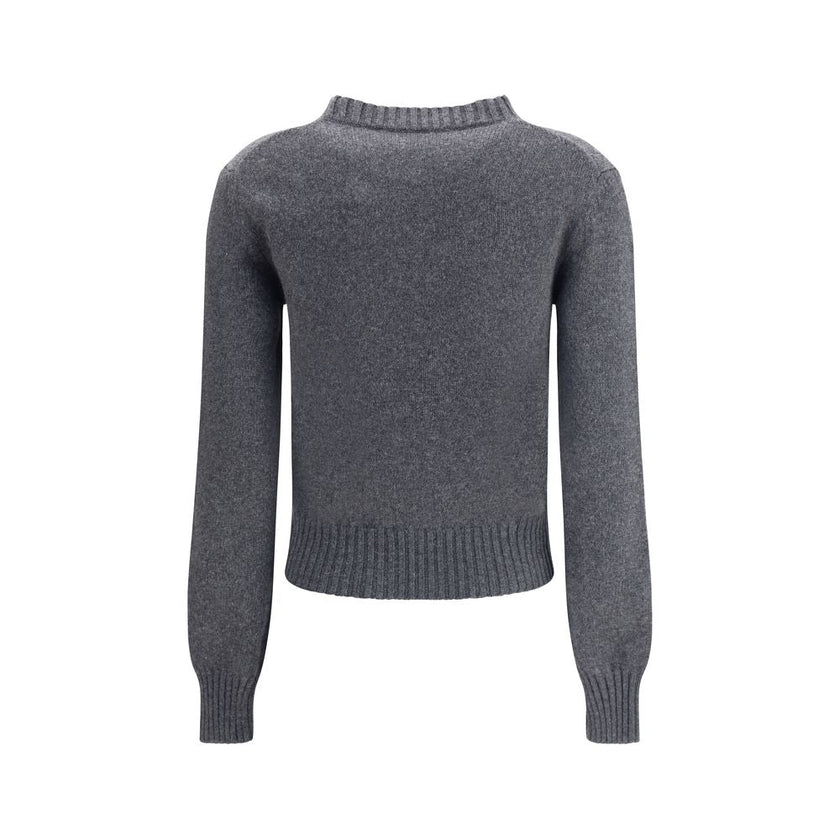 Ami Paris Gray Cashmere Cashmere Sweater Ami Paris