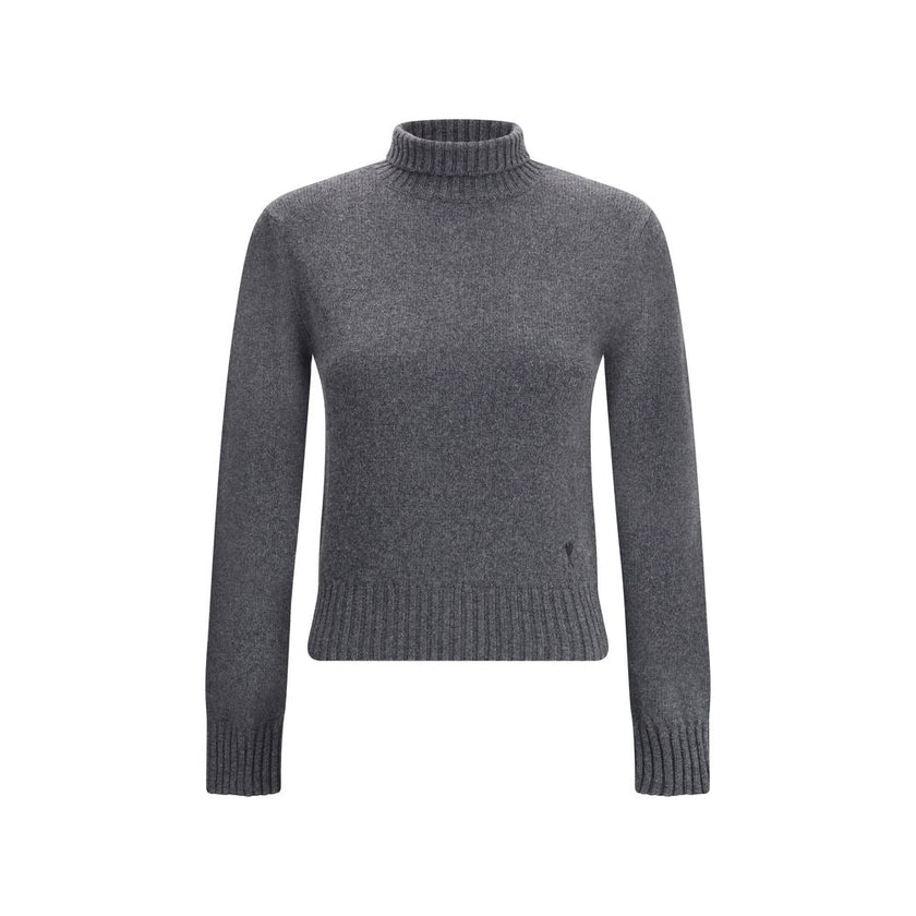 Ami Paris Gray Cashmere Turtleneck Ami Paris
