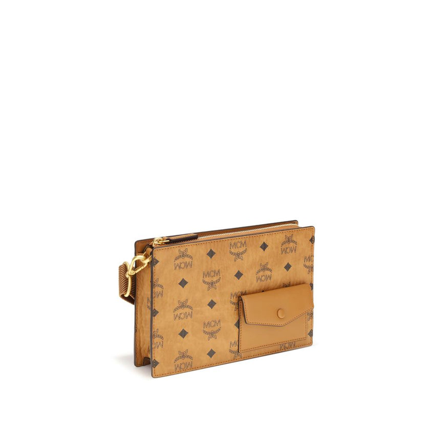 MCM Brown Canvas Shoulder Bag MCM