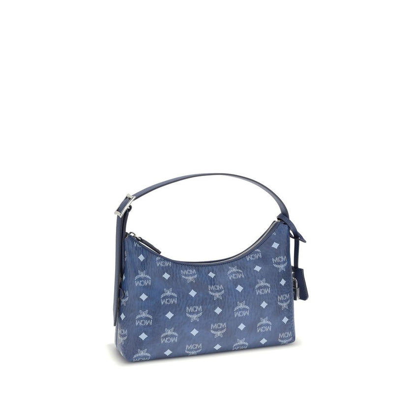 MCM Blue Fabric Shoulder Bag MCM