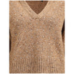 PINKO V-neck Sweater with rhinestones PINKO
