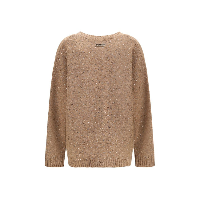 PINKO Bouclé fabric Cardigan with rhinestones PINKO