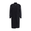 PINKO Long Coat in wool-blend cloth and technical satin PINKO