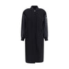 PINKO Long Coat in wool-blend cloth and technical satin PINKO