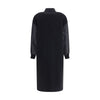 PINKO Long Coat in wool-blend cloth and technical satin PINKO