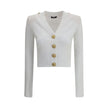 Balmain Ribbed and braided Cardigan Balmain