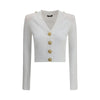 Balmain Ribbed and braided Cardigan Balmain