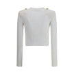 Balmain Ribbed and braided Cardigan Balmain