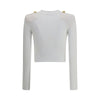 Balmain Ribbed and braided Cardigan Balmain